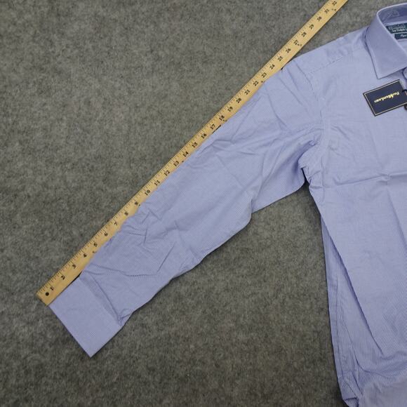 Polo Ralph Lauren Button Up Shirt‎ Mens 16 40 41 Blue White Regent Fit Dress K - Picture 5 of 13
